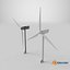 3D model Wind turbine tower generator inside