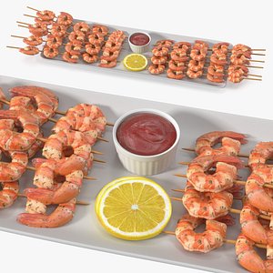 Shrimps on Plate