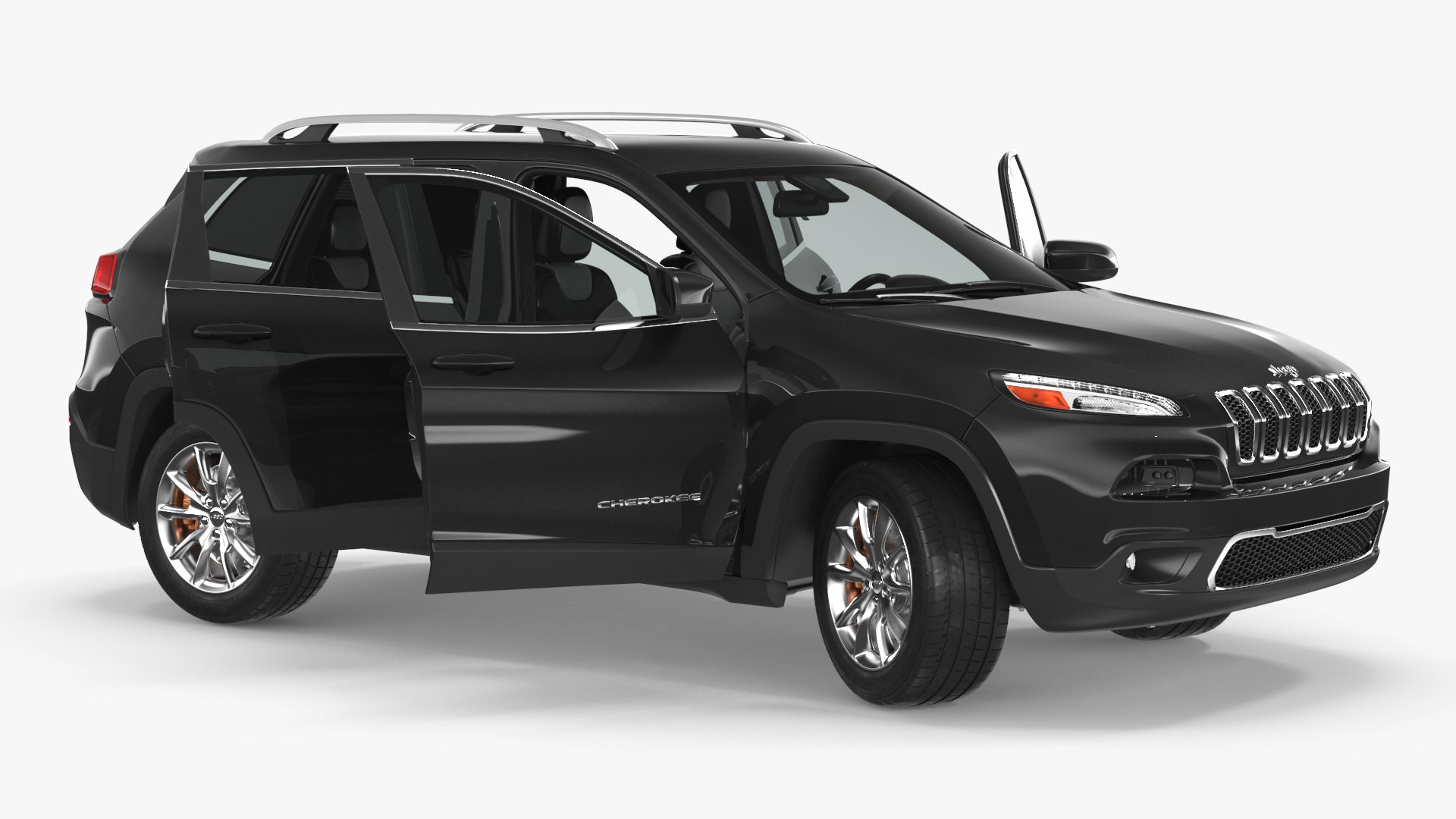 Jeep Cherokee SUV Rigged 3D model preview