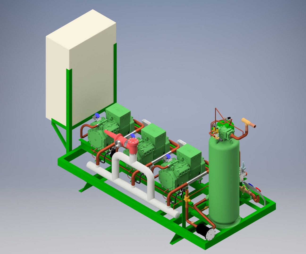 Free Compressor Pack 3xbitzer 4-tes-9y Model - TurboSquid 1149735