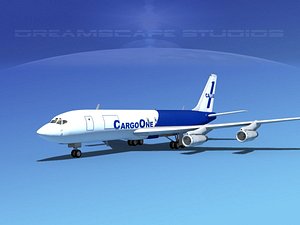 707-320 airlines boeing 707 3d model