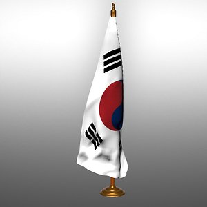 SOUTH KOREA  table flag t 3D model