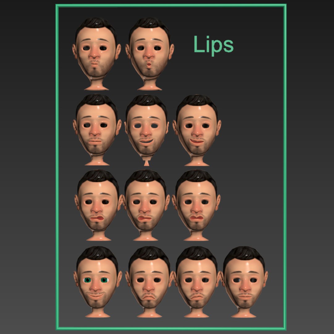 Face Rigging 3d Model