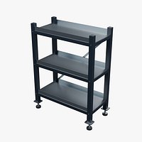 Lipped Bin Storage Shelving 1100x550mm Configuration 01