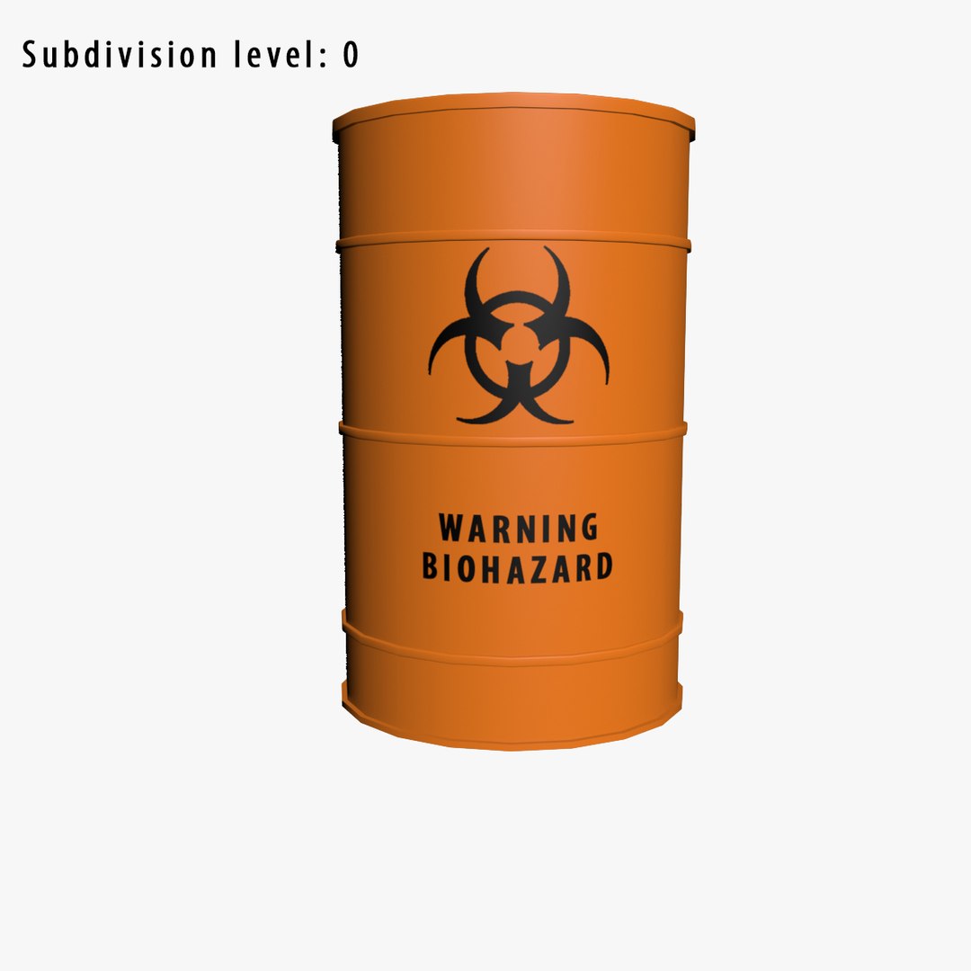3d Barrel Biohazard Model