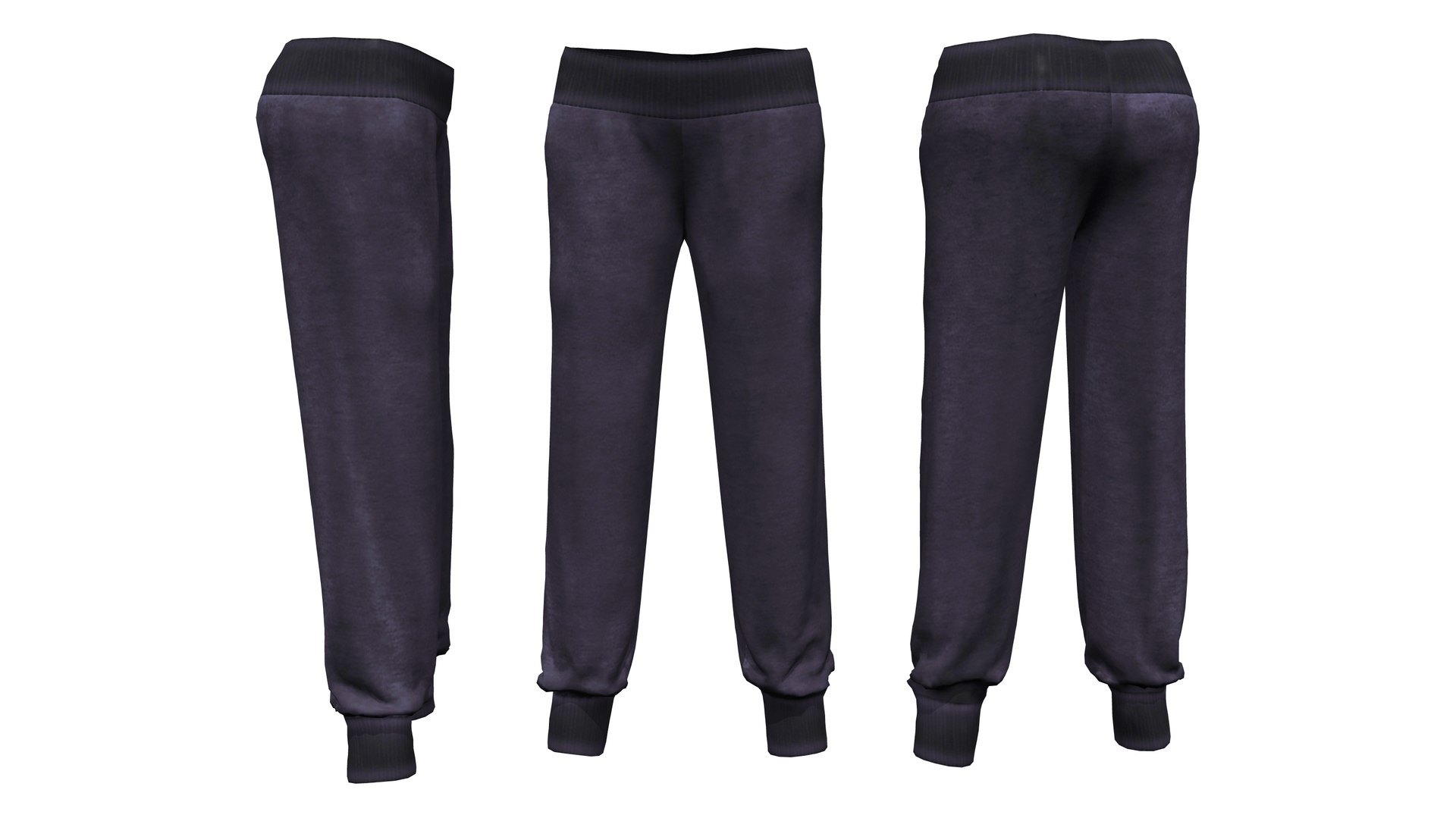 Pull-on jersey trousers - Black/Pinstriped - Ladies | H&M