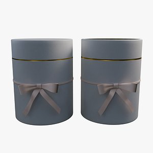 Gift Box Cylinder shape with Ribbon
