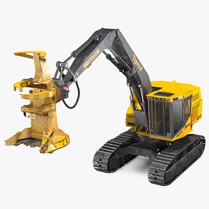 Tigercat 855D Tracked Feller Buncher Dirty