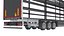 3D model Curtain Trailer Without Canvas Black