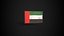 3D Old Picture Frame With United Arab Emirates  Flag - Game Ready PBR Low-poly 3D Model model