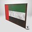 3D Old Picture Frame With United Arab Emirates  Flag - Game Ready PBR Low-poly 3D Model model