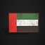 3D Old Picture Frame With United Arab Emirates  Flag - Game Ready PBR Low-poly 3D Model model