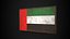 3D Old Picture Frame With United Arab Emirates  Flag - Game Ready PBR Low-poly 3D Model model