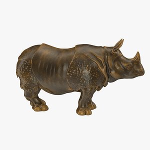 3d rhino statue