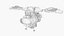 Sci-Fi Hovercraft Helicopter VTOL Tiltrotor Glider Plane Flying Aircraft Vehicle 04