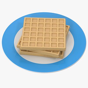 3D Waffles In Plate