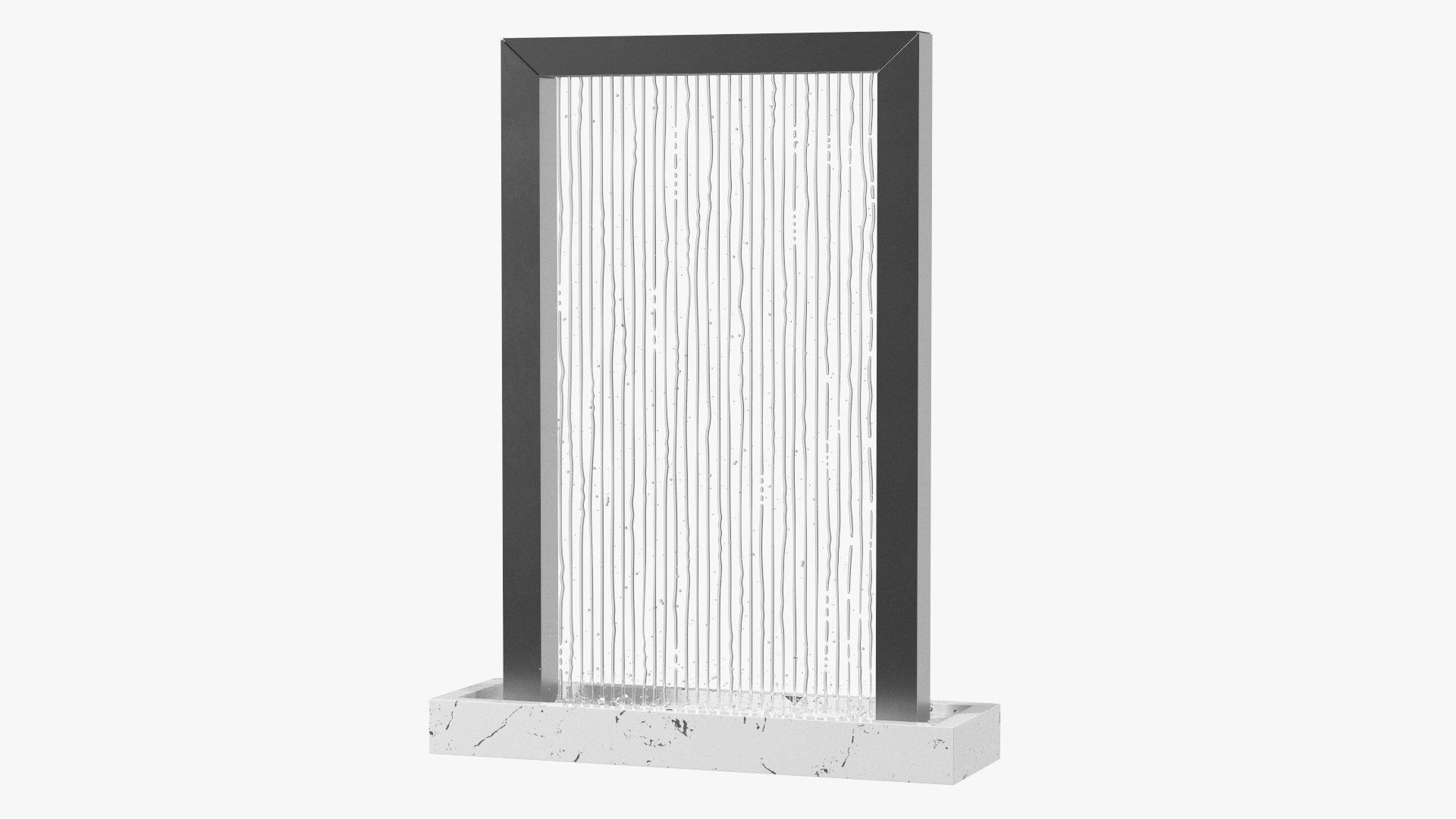 Garden Modern Fountain White 3D model preview