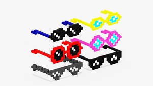 Voxel Sunglasses Pack 3D model