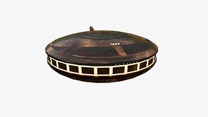 Alien Spaceship UFO A06 Copper - Sci Fi Spacecraft Design 3D model
