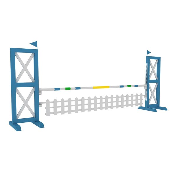 3D horse jump obstacle model