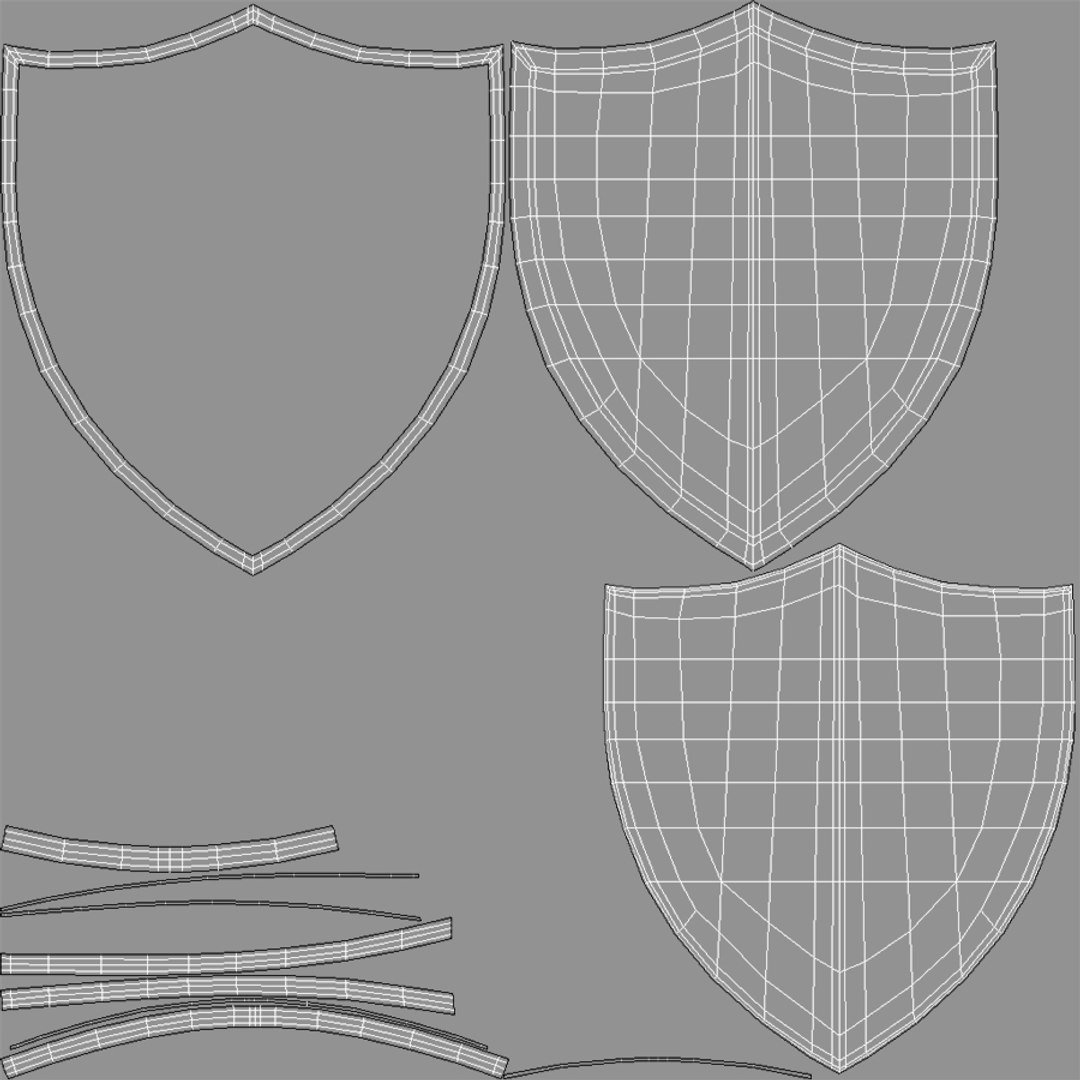 Silver Shield 3D Model TurboSquid 1975093