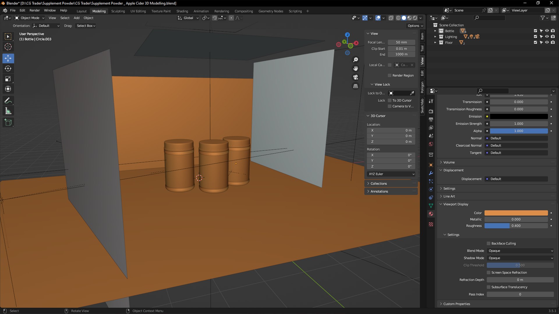3D Model Supplement Powder Packaging - TurboSquid 2229189