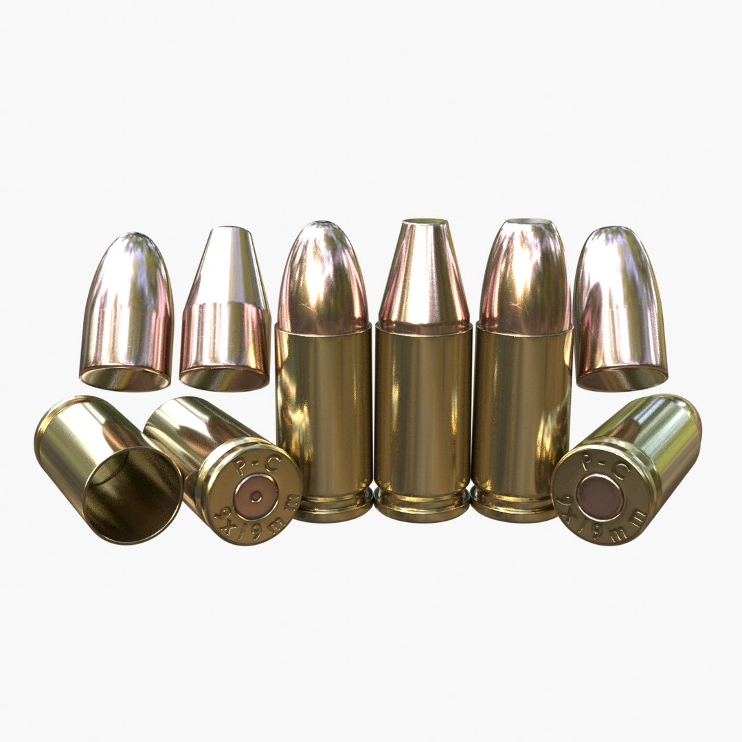 9x19mm Luger Para 弹药筒3D模型 - TurboSquid 1870181
