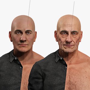 Young Old Realistic 3D Characters Blender Unreal 3D model