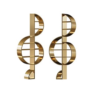 Musical Note Bookshelf 3D model