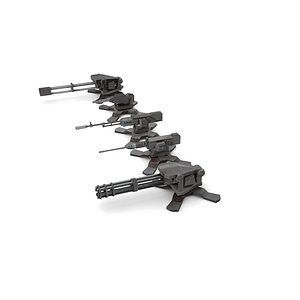 Automatic turret gun PBX animated set