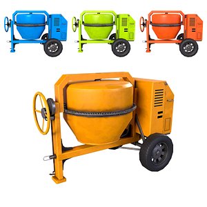 3D Concrete Mixer model