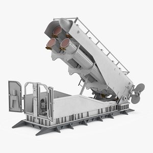 Weapon Launcher System with Cruise Missile Gray 3D