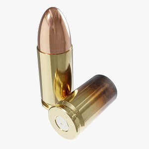 3D model 9x19mm cartridge 9 19