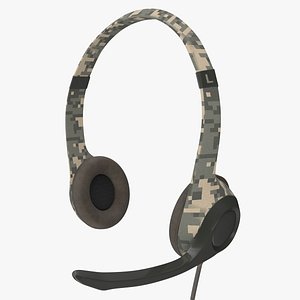 Casque micro 01 pose modèle 3D $29 - .max .gltf .obj .ma .upk