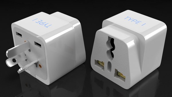 Electrical Plug Type I Adapter White 3D - TurboSquid 1842347