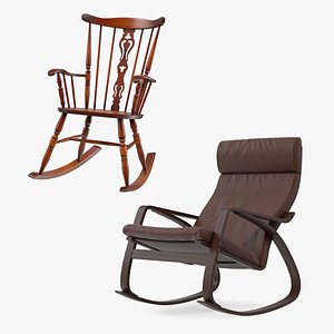 rocking chairs furniture 3D model