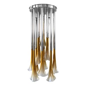 Spectacular Mazzega Chandelier Murano Art Glass 1970s