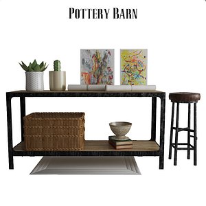 Pottery Barn Clint Reclaimed Wood Console Table