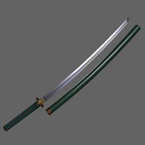 PBR Katana Japanese Sword Green Ver.2