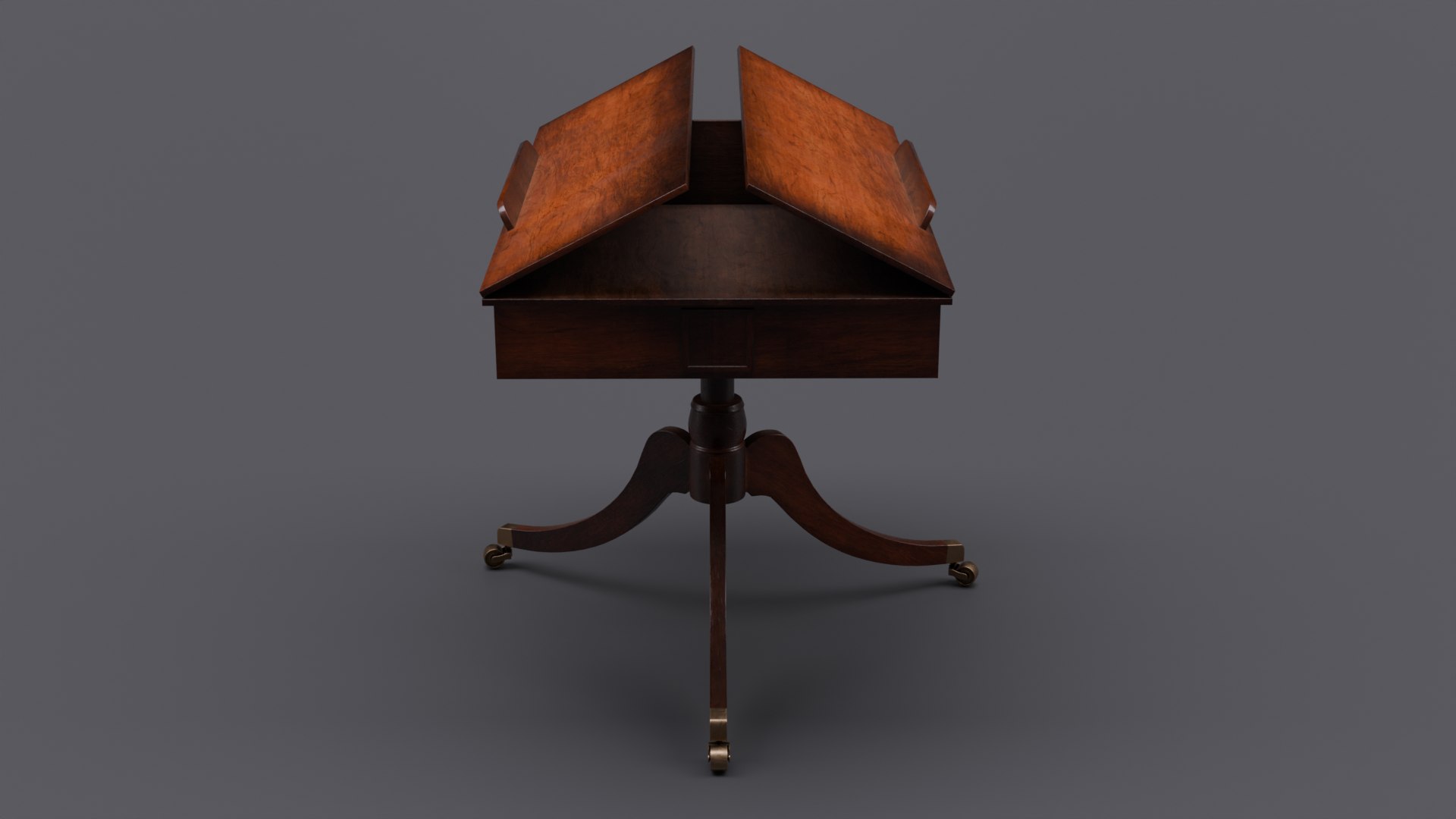 3D Old Library Table - TurboSquid 2334527