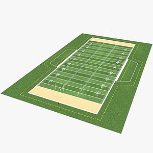 American Football court 01 3D model