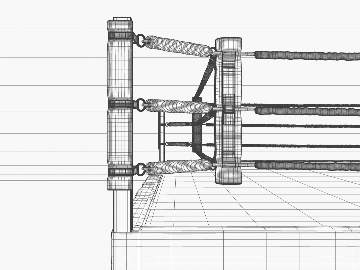 Wrestling Ring REGULATION SIZE Model TurboSquid 2005555