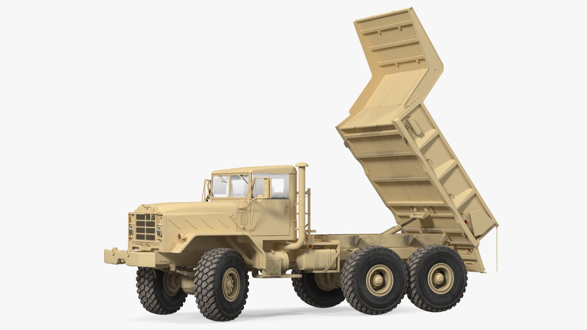 M939 Military Dump Truck Light Rigged 3D model preview