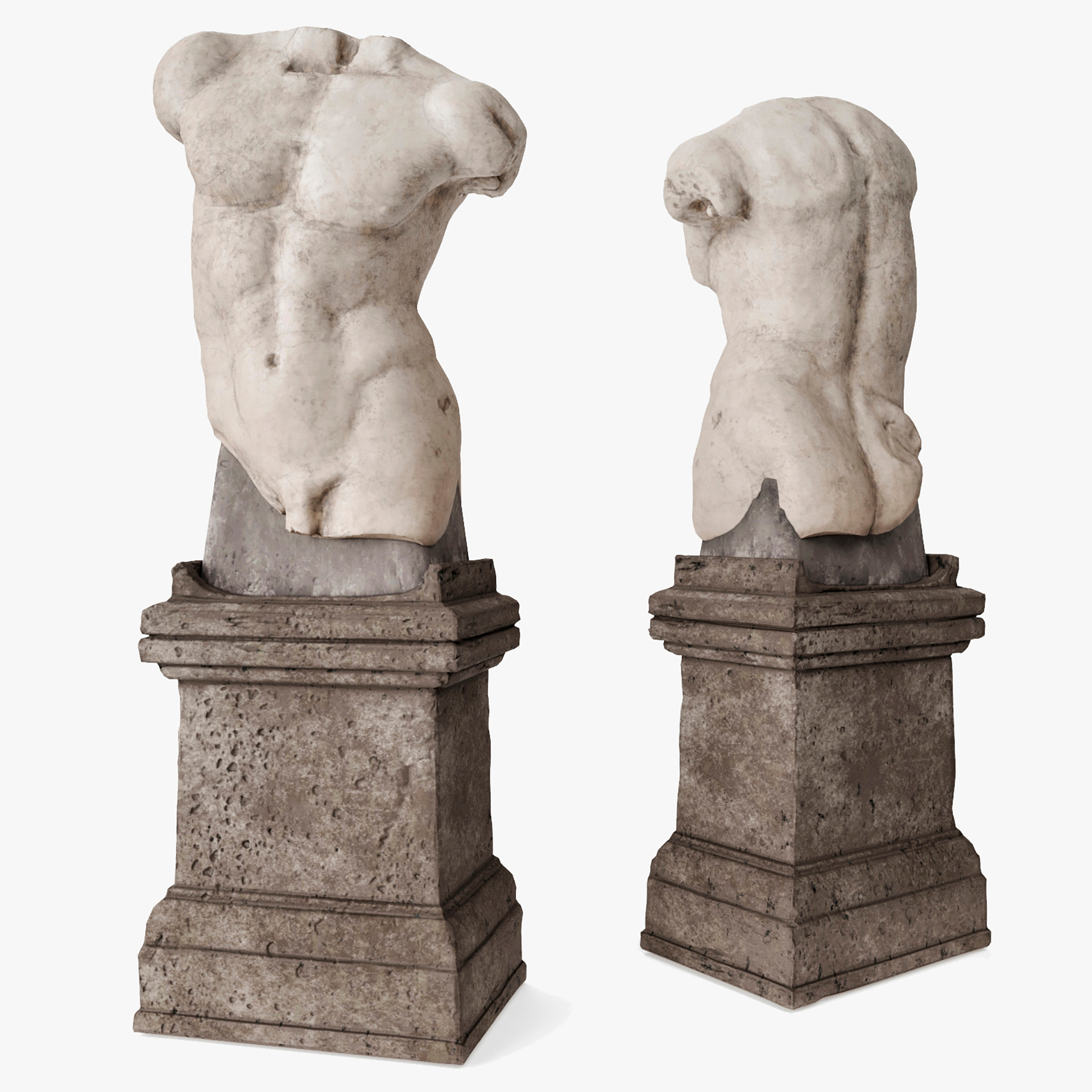 Roman man torso with pedestal 3D - TurboSquid 1945926