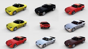 pack porsche 944 interiors 3D model