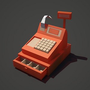 Low-poly Cash Register