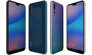 3D huawei p20 pro colors