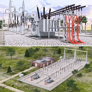 Realistic Electrical Substation 1