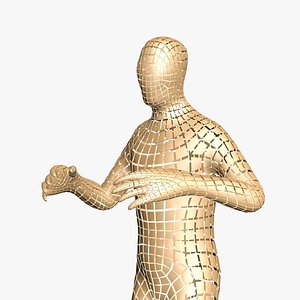 Golden Armor Dancer Polygonal Performer model