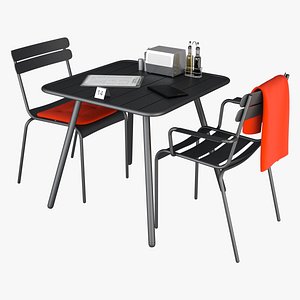 Cafe Restaurant Table Chair Tableware Set